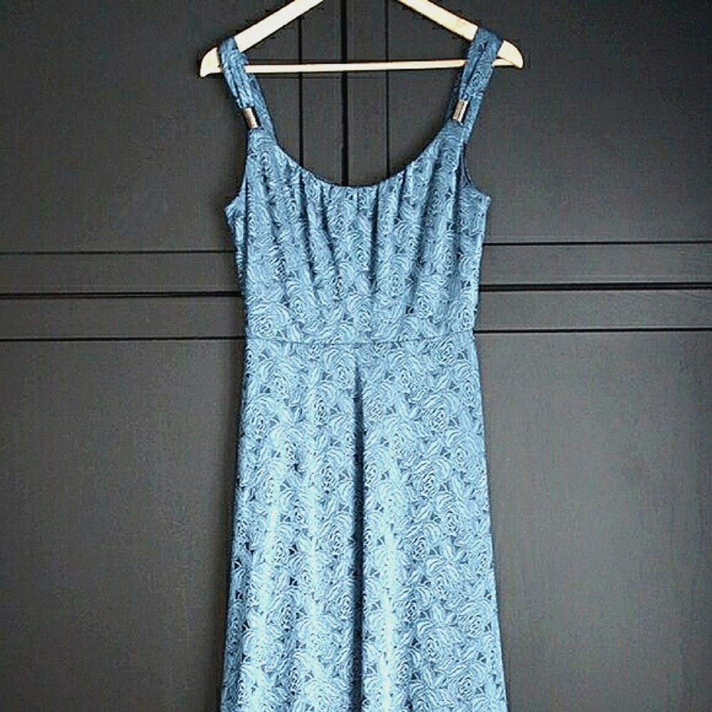 Le Château | A-Line Sleeveless Jacquard Dress
